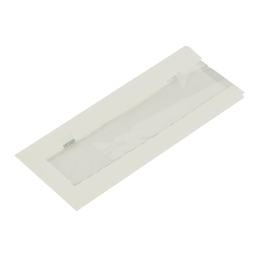 [DW639] Sacs snack chaud en papier glassine compostable avec fenêtre NatureFlex Vegware (Lot de 1000)