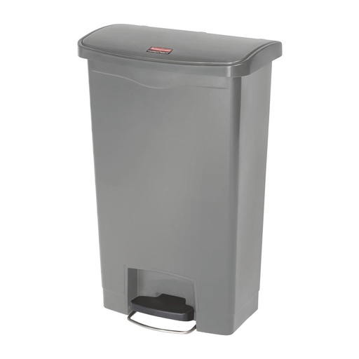 [DY115] Poubelle à pédale frontale Rubbermaid Slim Jim grise 50L