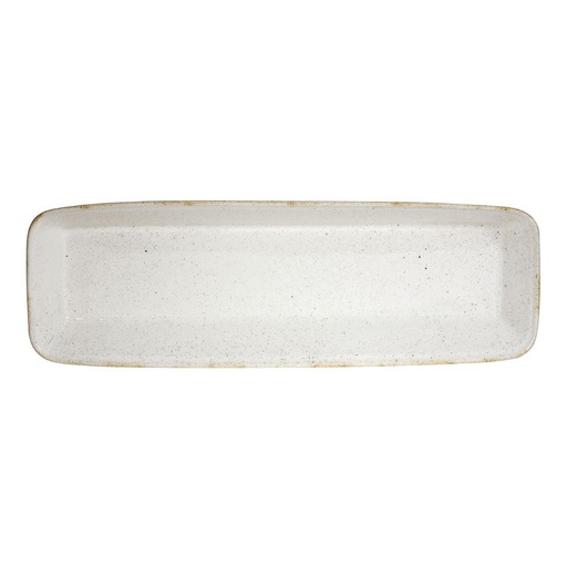 [DY203] Plats à four rectangulaires Churchill Stonecast Hints blanc orge 160 x 530 mm (lot de 2)