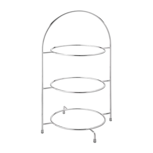 [DY298] Présentoir à gâteaux chromé 3 niveaux Utopia 270mm