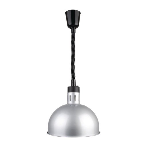 [DY461] Lampe chauffante dôme rétractable Buffalo finition métal brossé