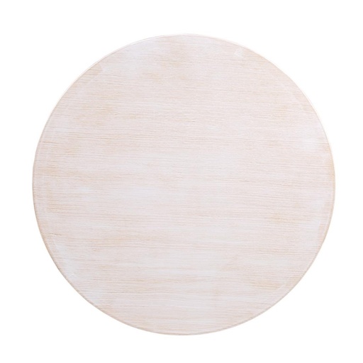[DY729] Plateau de table rond pré-percé blanc vintage Bolero 600mm