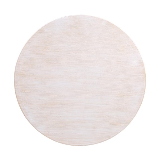 [DY729] Plateau de table rond pré-percé blanc vintage Bolero 600mm