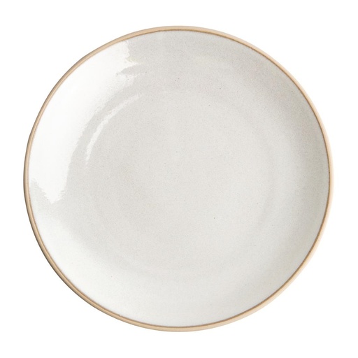 [FA332] Assiettes coupes blanc Murano Olympia Canvas 27 cm  (Lot de 6)