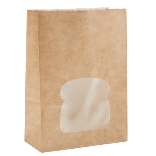 [FA382] Sacs sandwich kraft recyclables noirs avec fenêtre Colpac (lot de 250)