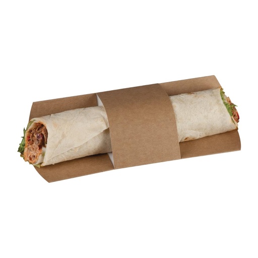 [FA383] Etuis à tortilla kraft compostables Colpac (lot de 1000)