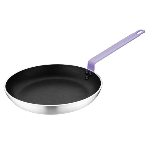 [FB477] Poêle aluminium antiadhésive Teflon Platinum Plus Hygiplas avec manche violet 240mm