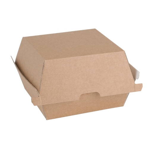 [FB664] Petites boîtes hamburger compostables kraft Fiesta Compostable 105mm (lot de 200)