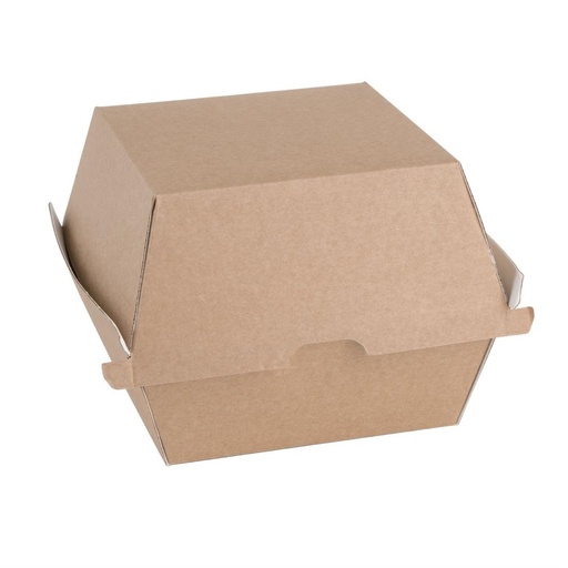 [FB665] Grandes boîtes hamburger compostables kraft Fiesta Compostable 112mm (lot de 150)