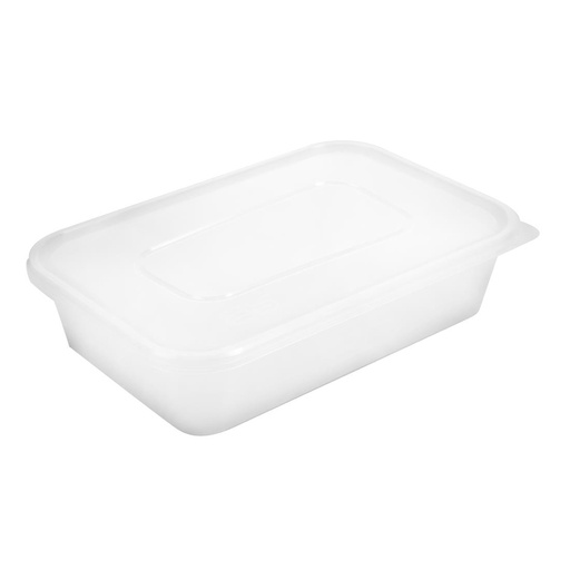 [FC090] Barquettes alimentaires premium avec couvercles 500ml (lot de 250)