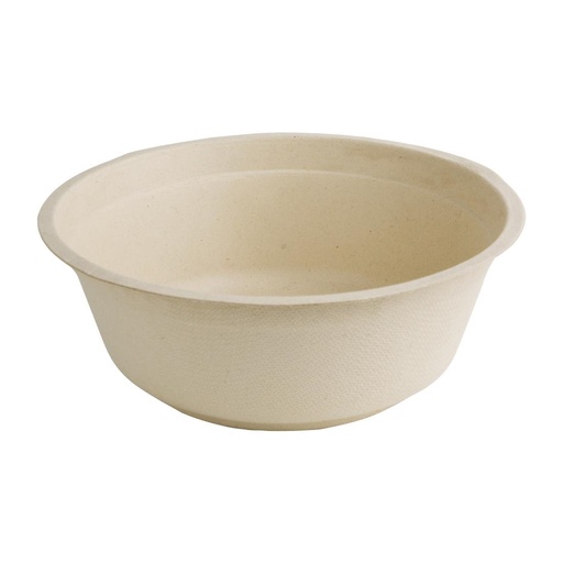 [FC544] Bols ronds compostables en bagasse coloris naturel Fiesta Compostable 950ml (lot de 50)