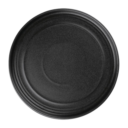 [FD909] Assiettes plates rondes texturées Olympia Cavolo noires 220mm (lot de 6)