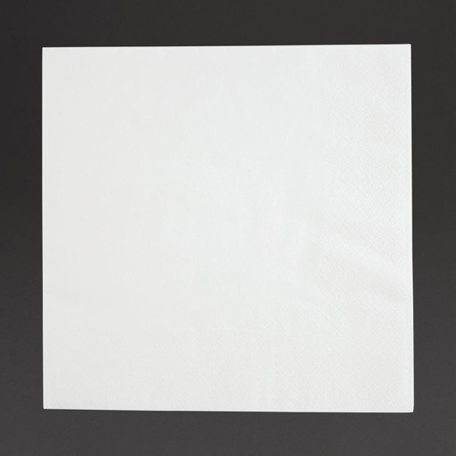 [FE212] Serviettes cocktail 1 pli format 1/4 Fiesta Recyclable 300mm blanches (lot de 5000)