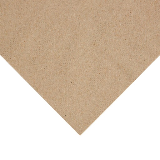[FE226] Serviettes snacking recyclées 2 plis pliage 1/4 Fiesta Recyclable 330mm kraft (lot de 2000)