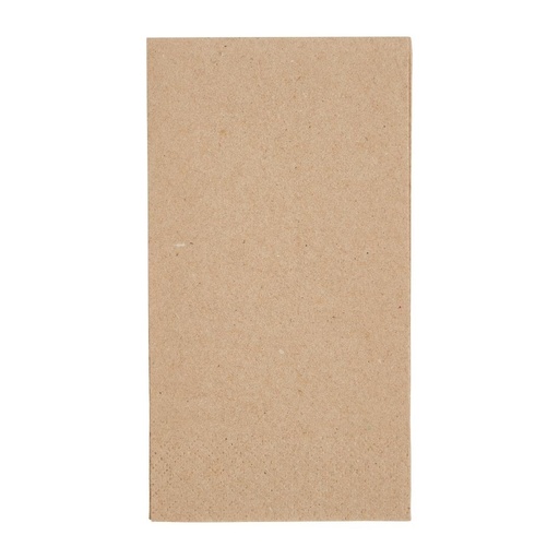 [FE234] Serviettes snacking recyclées 2 plis pliage 1/8 Fiesta Recyclable 330mm kraft (lot de 2000)