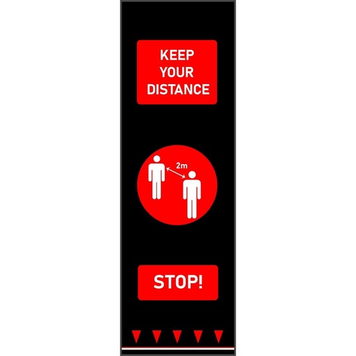 [FN370] Tapis de distanciation sociale Coba rouge