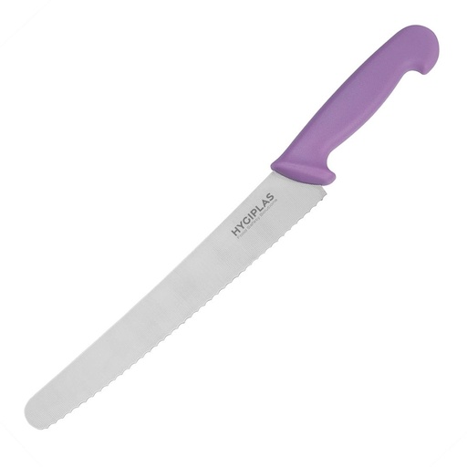 [FP733] Couteau à pâtisserie denté Hygiplas violet 25cm