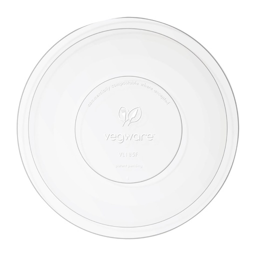 [FS182] Couvercles plats compostables en PLA série 185 Vegware (lot de 300)