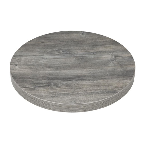 [FT292] Plateau de table rond pré-percé en mélamine Bolero gris 600 mm