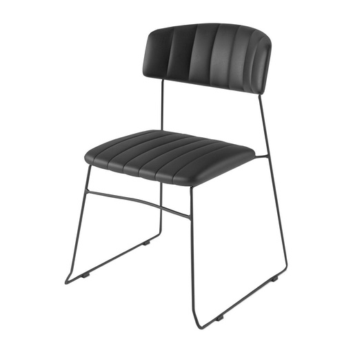 [FW567] Chaises noires Mundo (lot de 4)