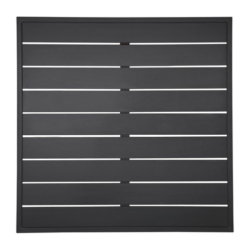 [FW599] Plateau de table carré en aluminium Bolero noir 700 mm