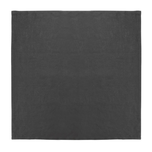 [FW697] Serviettes de table en lin Olympia noires 400x400mm (lot de 12)