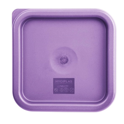 [FX143] Petit couvercle carré pour boîte alimentaire Hygiplas violet