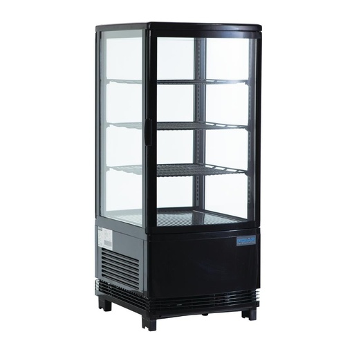 [G211] Vitrine réfrigérée positive noire Polar Série C 68L