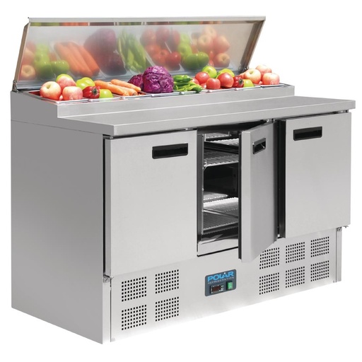 [G605] Comptoir de préparation réfrigéré pizzas et salades Polar Série G 390L