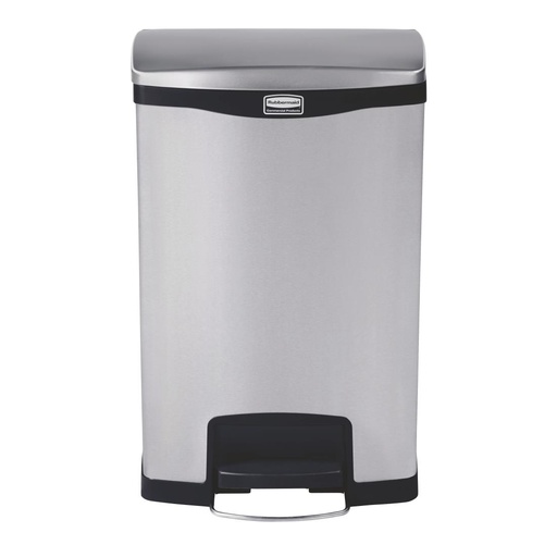 [GE938] Poubelle à pédale frontale inox Rubbermaid Slim Jim 50L