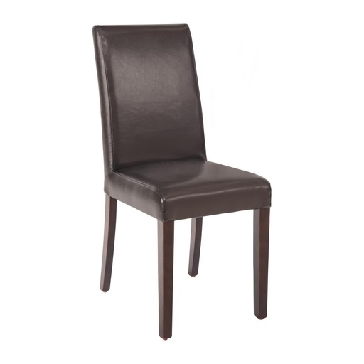 [GF955] Chaises en simili cuir Bolero marron foncé (Lot de 2)