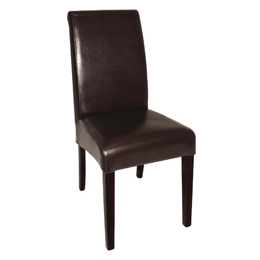 [GF956] Chaises en simili cuir à dossier incurvé Bolero noires (Lot de 2)