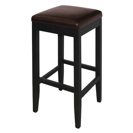 [GG649] Tabourets de bar haut en simili cuir Bolero marron foncé (Lot de 2)