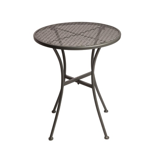 [GG703] Table bistro ronde en acier ajouré Bolero grise 600mm