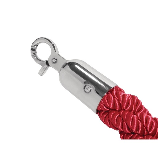 [GG726] Cordon d accueil torsadé rouge et inox Bolero 2,5m