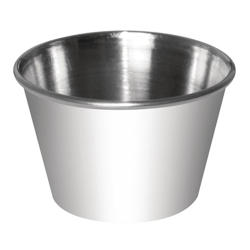 [GG878] Pots à sauce en acier inoxydable Olympia 70ml (Lot de 12)