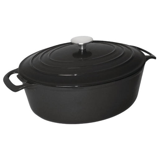 [GH310] Grande cocotte ovale noire Vogue 6L