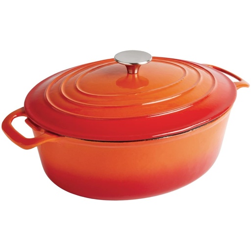 [GH311] Cocotte ovale Vogue orange 5L