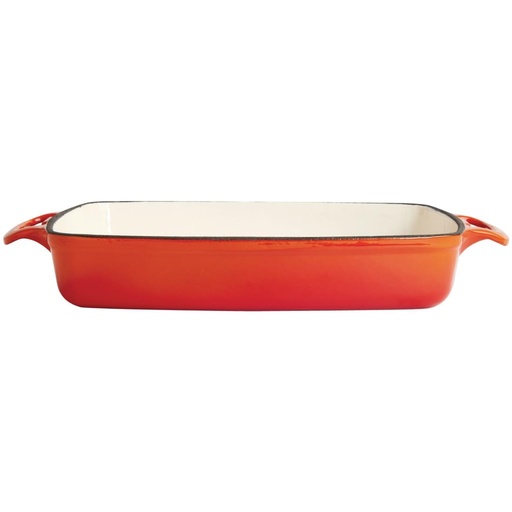 [GH322] Plat en fonte rectangulaire Vogue orange 2,8L