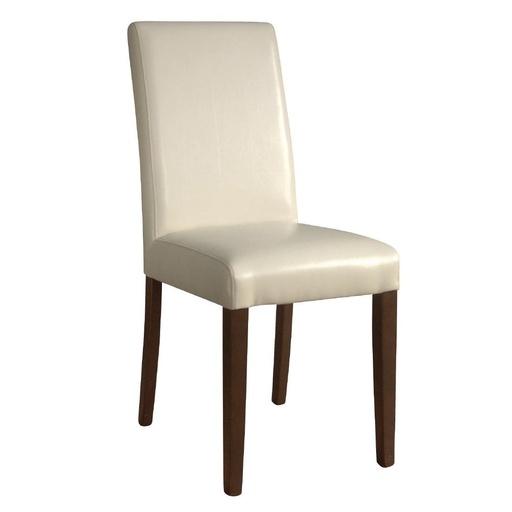 [GH444] Chaises en simili cuir Bolero crème (Lot de 2)