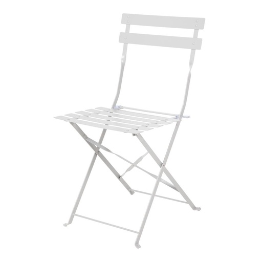 [GH551] Chaise de terrasse pliantes en acier gris Bolero (lot de 2)