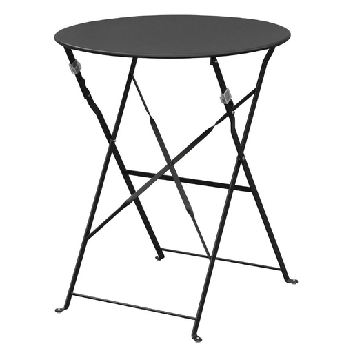 [GH558] Table de terrasse en acier Bolero noire