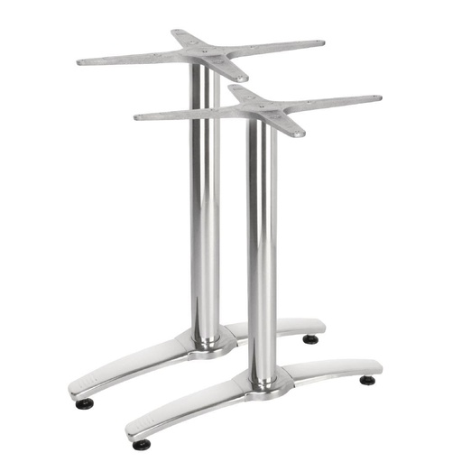 [GH985] Pied de table double aluminium Bolero (Lot de 2)