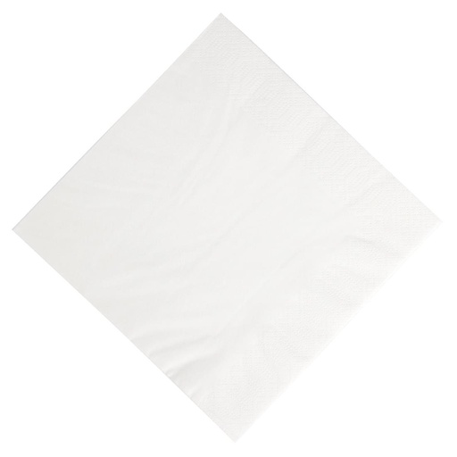 [GJ112] Serviettes déjeuner ouate blanches compostables Duni 400mm (lot de 1000)