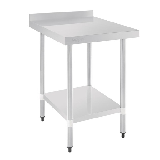 [GJ505] Table en acier inoxydable avec rebord Vogue 600 x 700mm