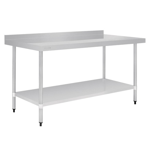 [GJ509] Table en acier inoxydable avec rebord Vogue 1800 x 700mm