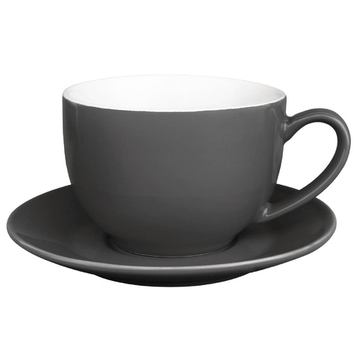 [GK078] Tasses à cappuccino Olympia Café grises 340 ml (lot de 12)