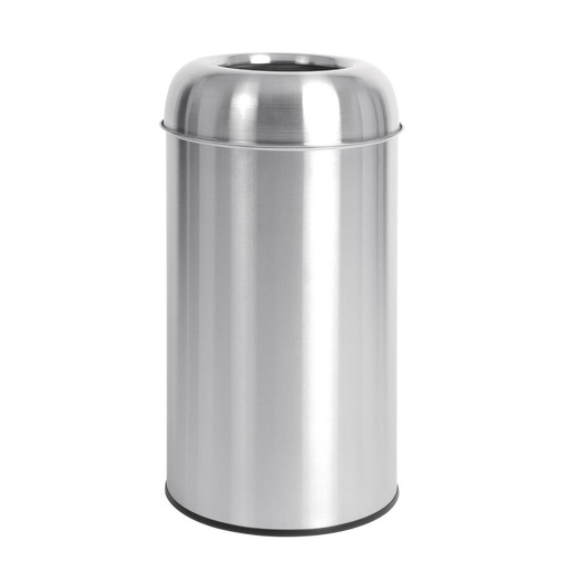 [GK972] Poubelle dome inox ouverte Bolero 40L