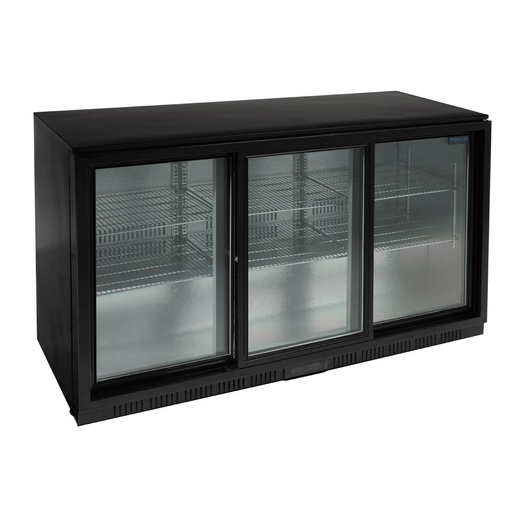 [GL013] Arrière-bar trois portes coulissantes Polar Série G noir 320L