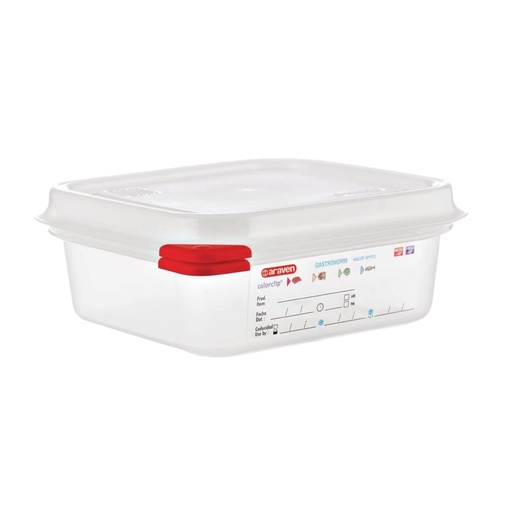 [GL264] Boîte alimentaire GN1/6  Araven 1,1L (Lot de 4)